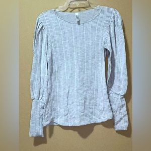 Long sleeve ribbed knit top
